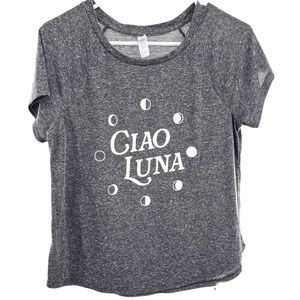 Stars Above Gray Crop T-Shirt Short Sleeve